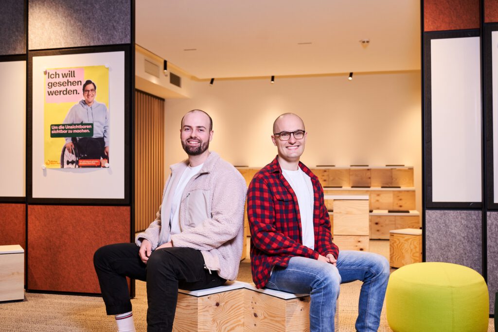 Teamfoto von Tobias und Tom